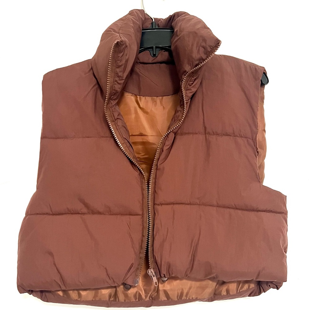 Rust Brown Puffer Vest